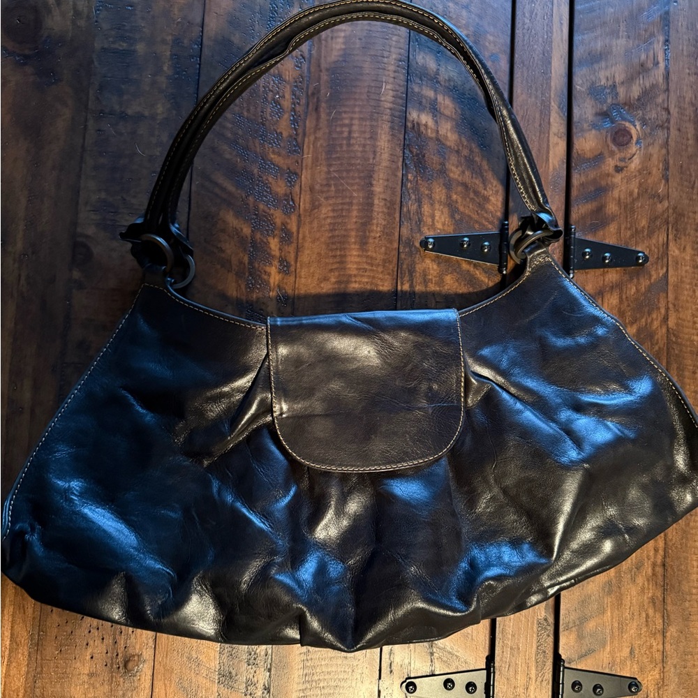Born Espresso Leather Shoulder Bag